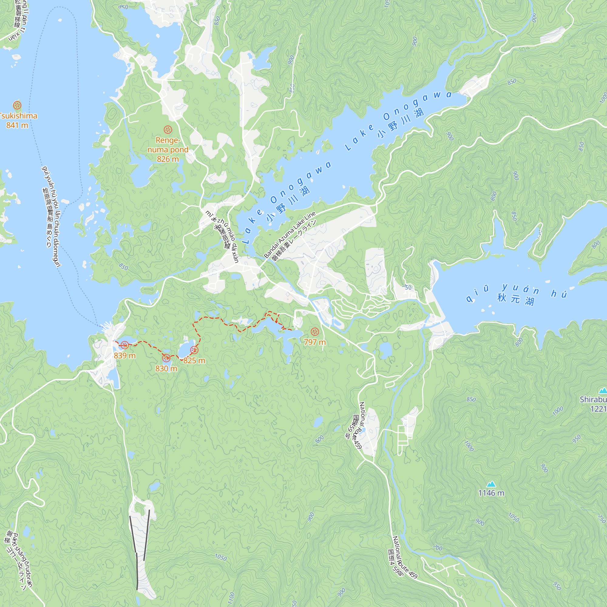 Ura-Bandai Visitor Center map