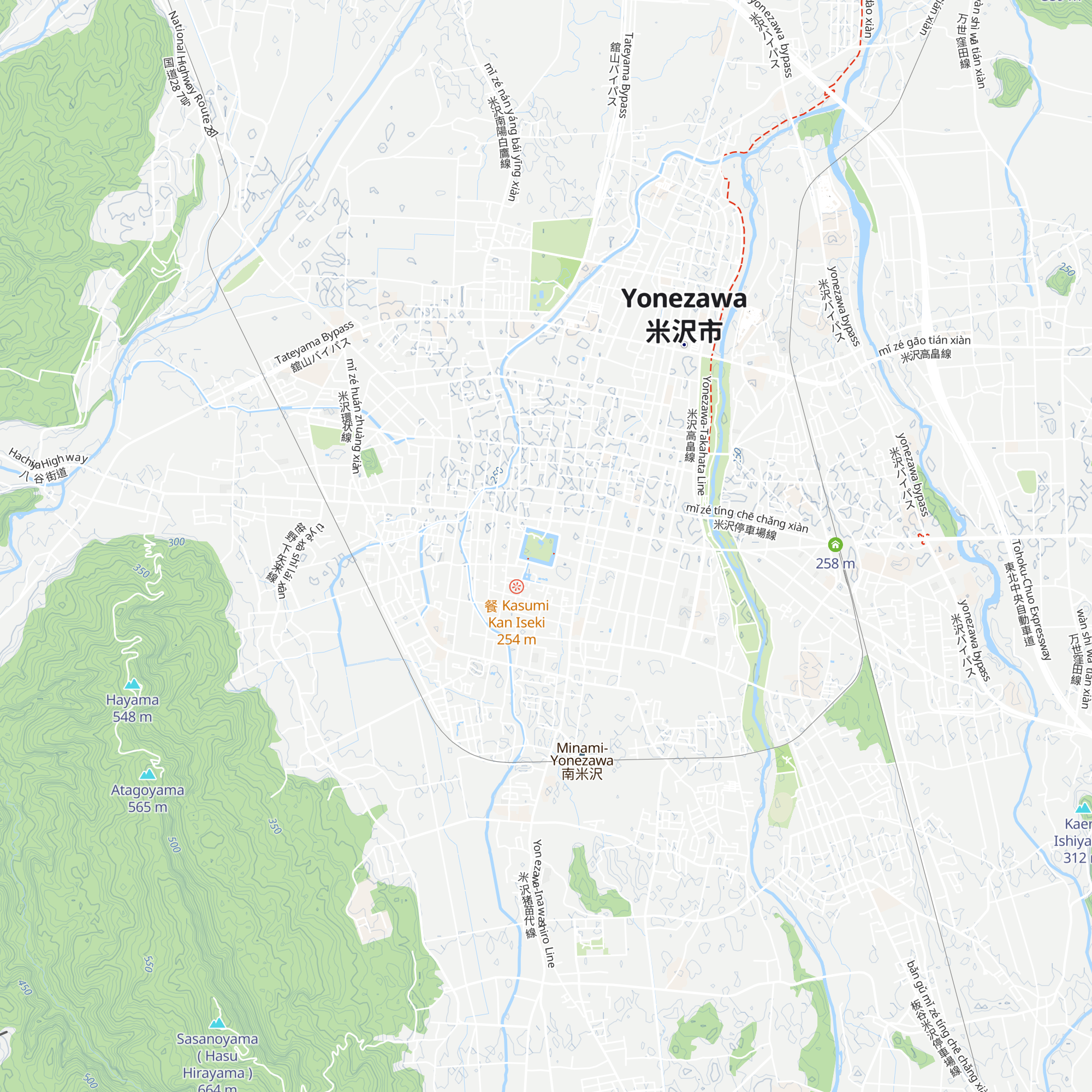 Yonezawa Kankō Bussan Kyōkai Kankō Annai Sho map