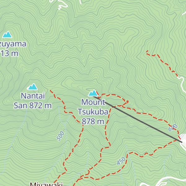 Map of Mount Tsukuba