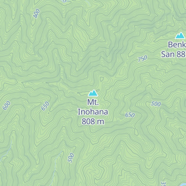 Map of Mt. Inohana