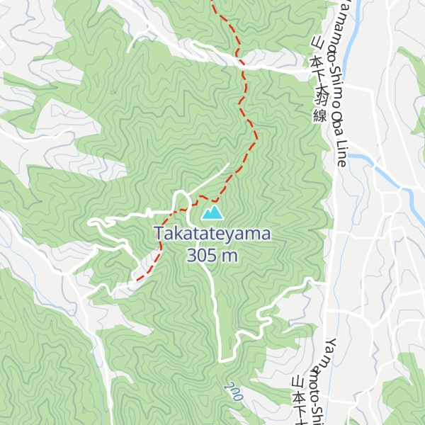 Map of Takatateyama