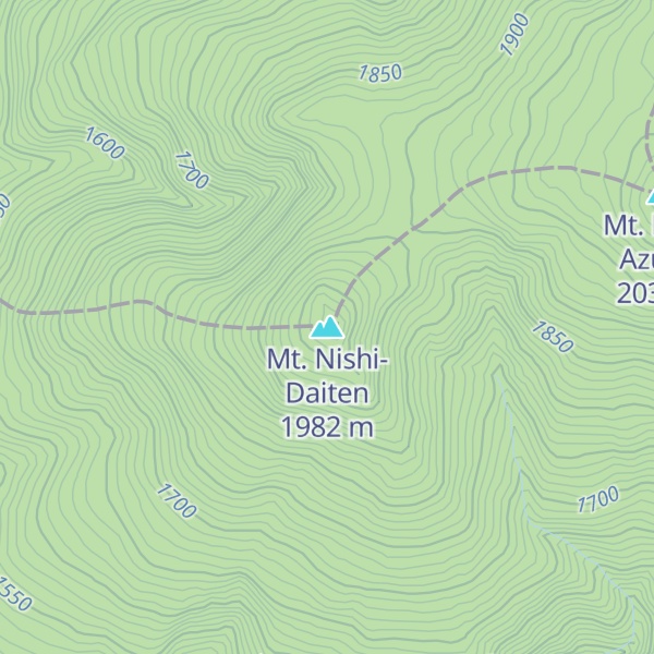 Map of Mt. Nishi-Daiten