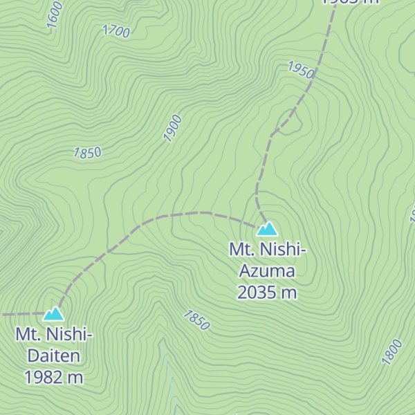 Map of Nishi-Azuma Emergency Hut