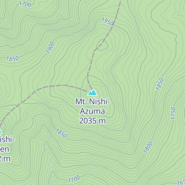 Map of Mt. Nishi-Azuma