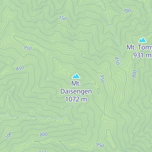 Map of Mt. Daisengen
