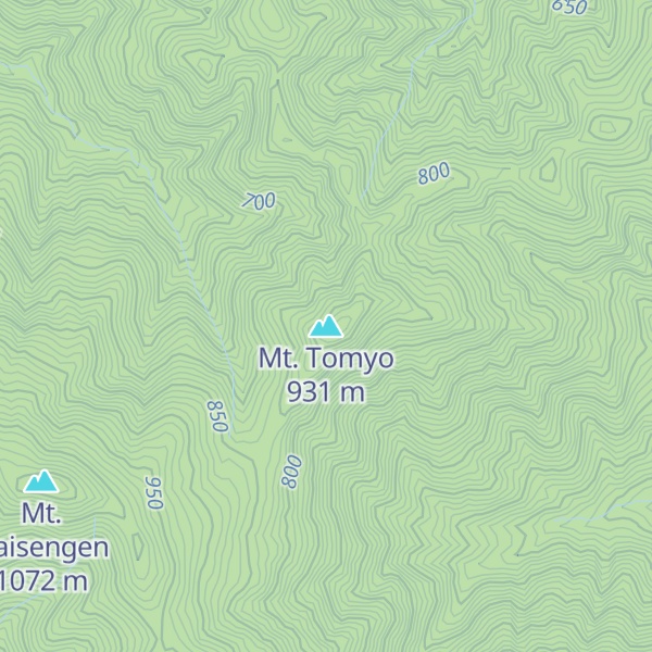 Map of Mt. Tomyo