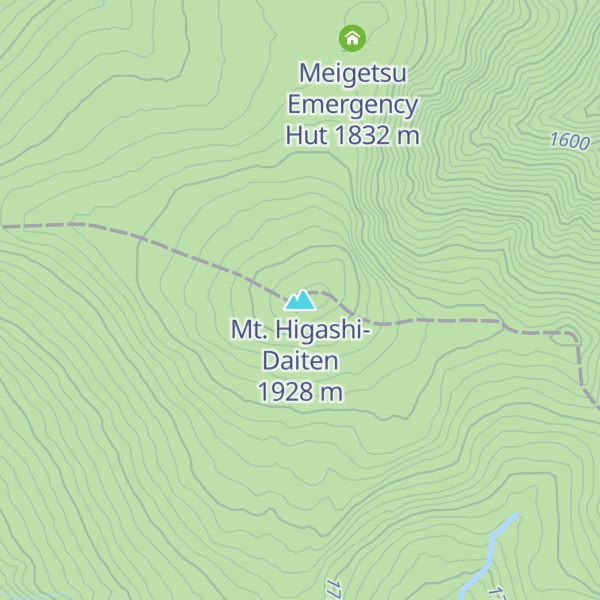 Map of Mt. Higashi-Daiten