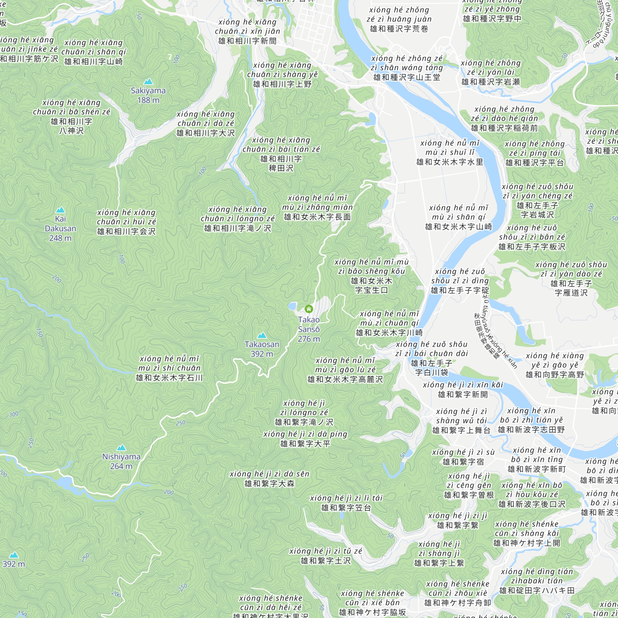 Takao Sansō map