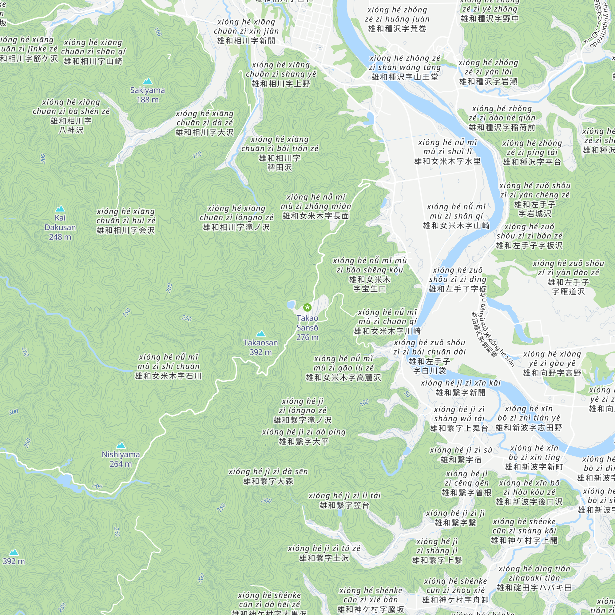 Takao Sansō map
