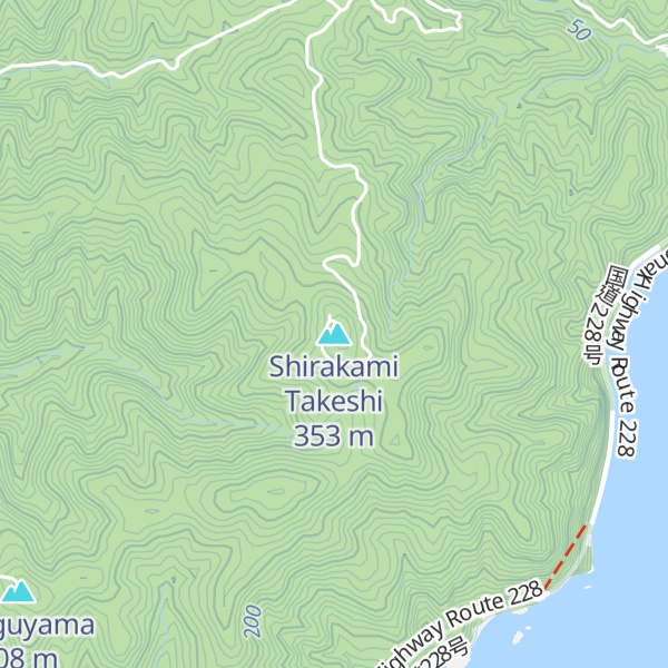 Map of Shirakami Takeshi