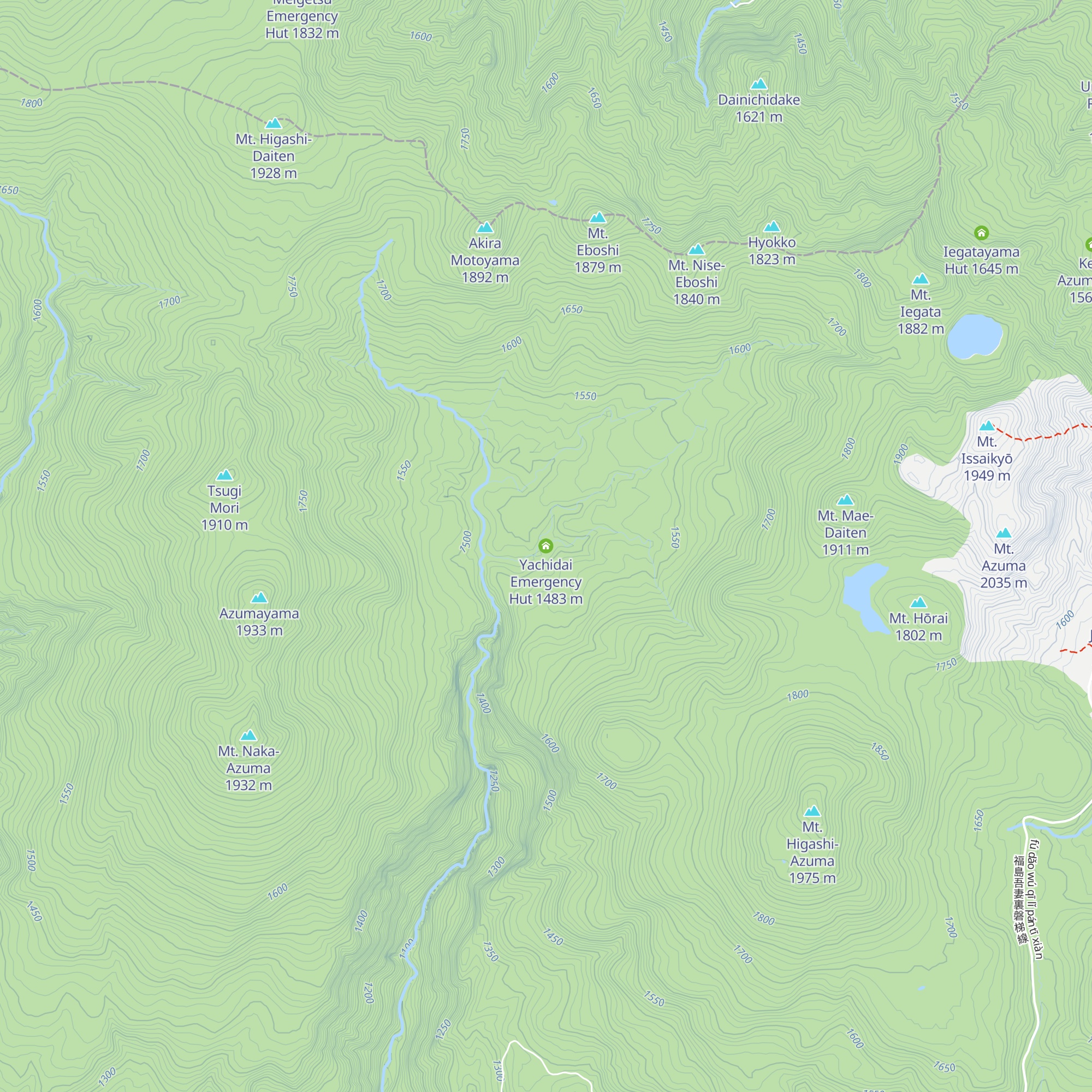 Yachidai Emergency Hut map
