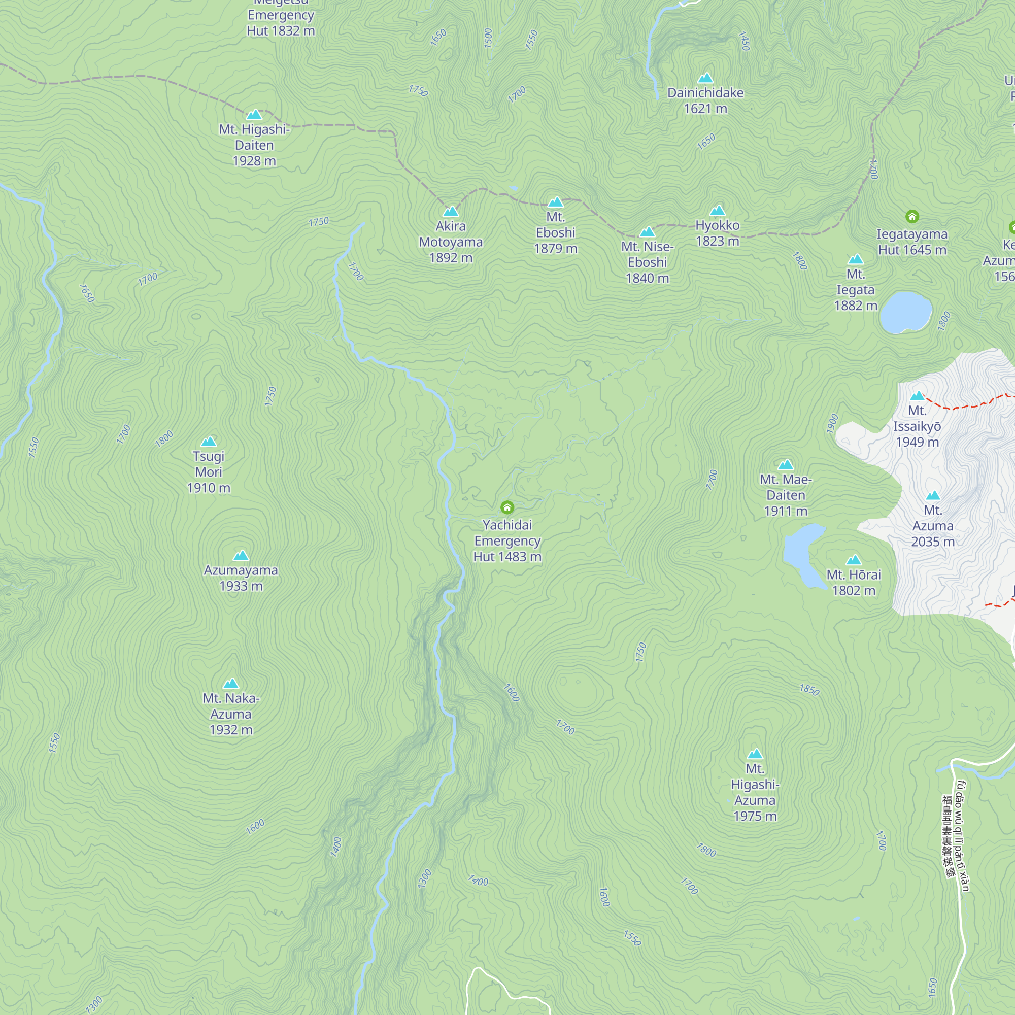 Yachidai Emergency Hut map