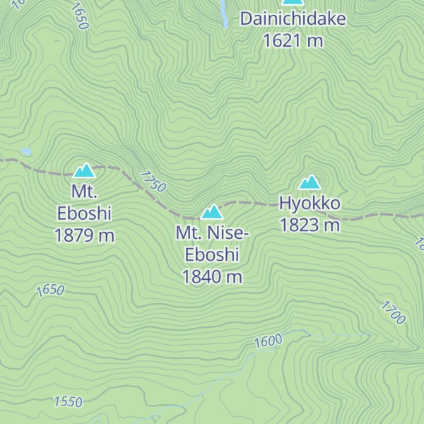 Map of Mt. Nise-Eboshi