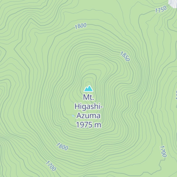 Map of Mt. Higashi-Azuma