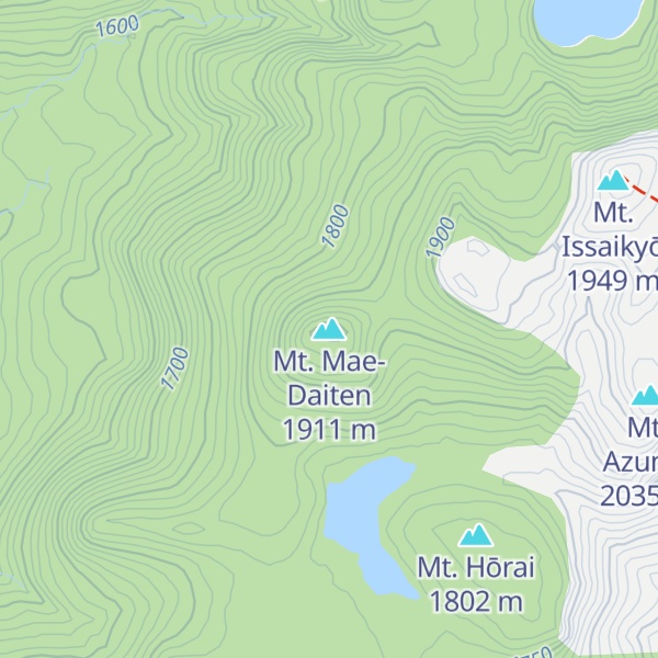 Map of Mt. Mae-Daiten