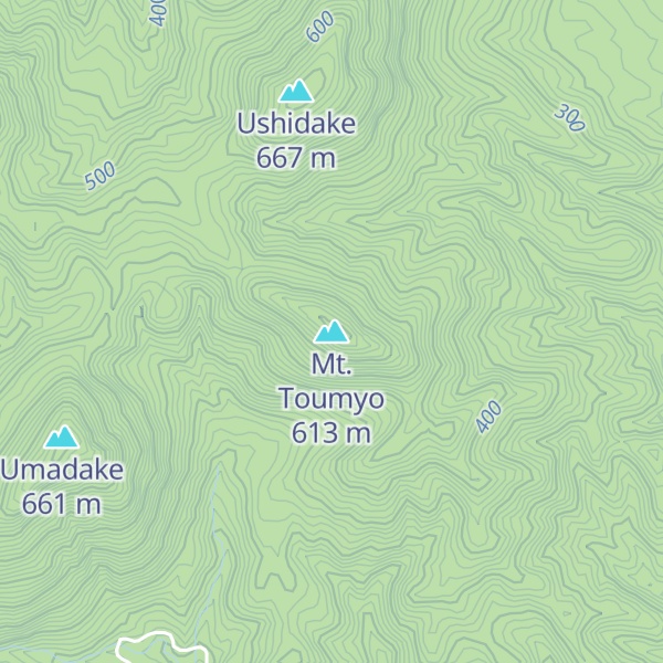 Map of Mt. Toumyo