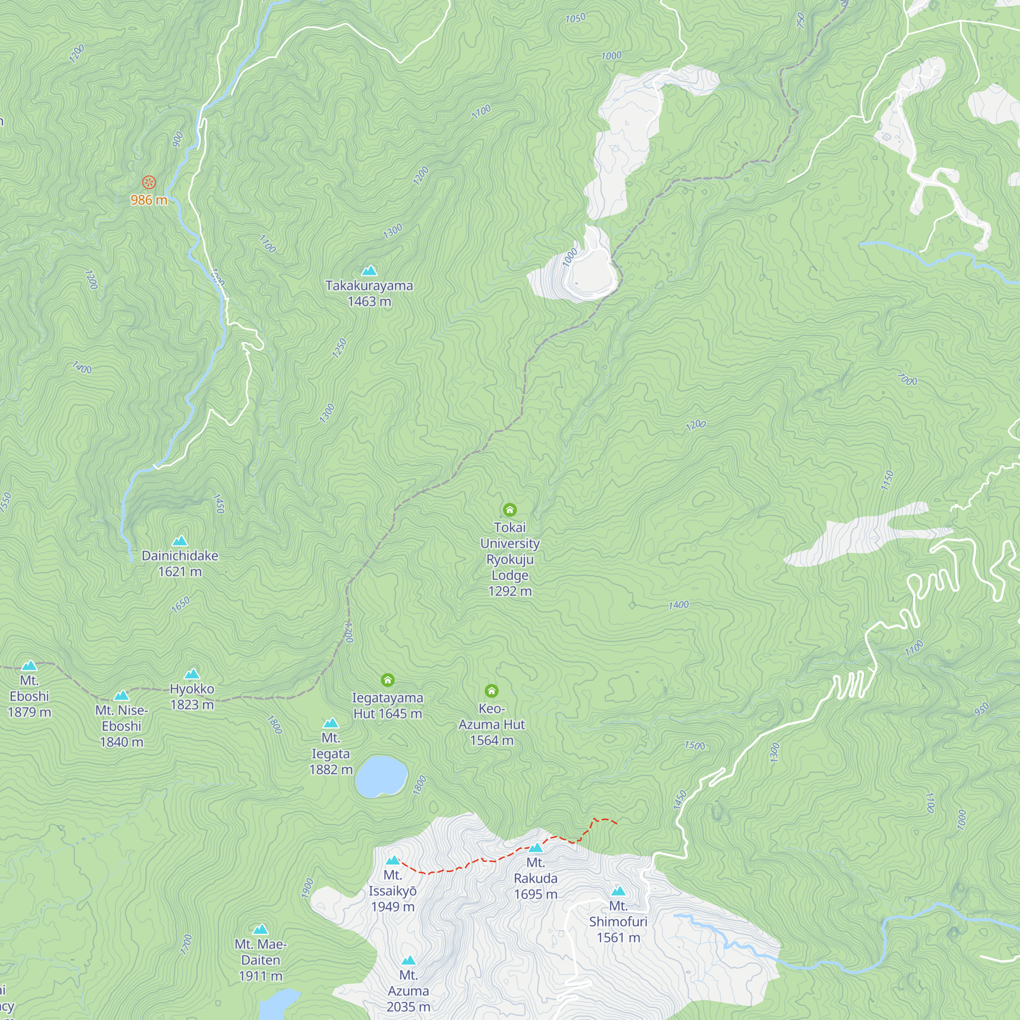 Tokai University Ryokuju Lodge map