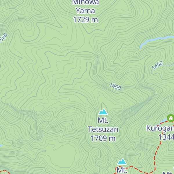 Map of Tetsuzan Evacuation Hut