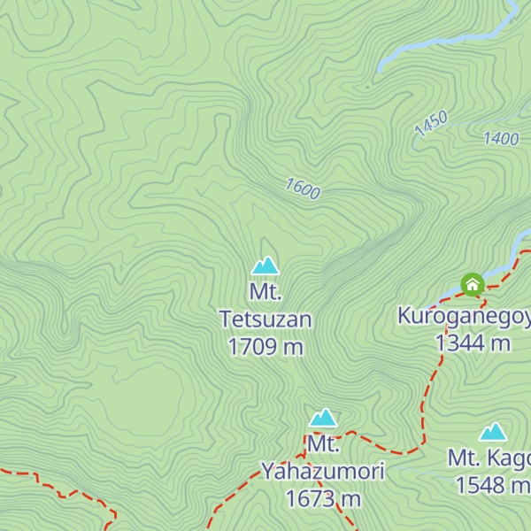 Map of Mt. Tetsuzan