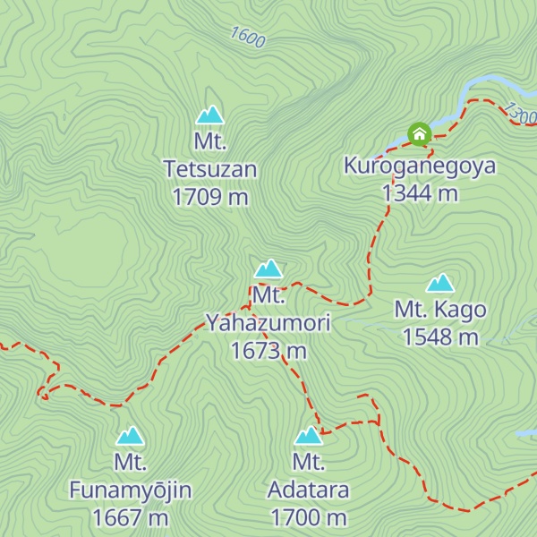Map of Mt. Yahazumori