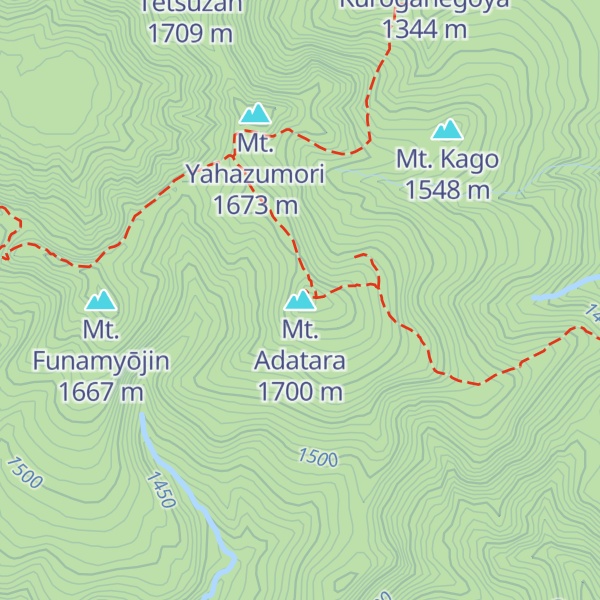 Map of Mt. Adatara