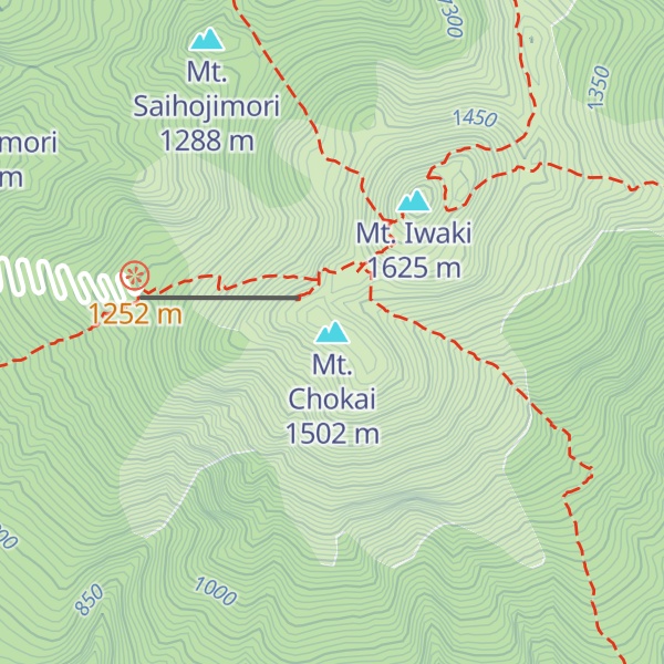 Map of Mt. Chokai