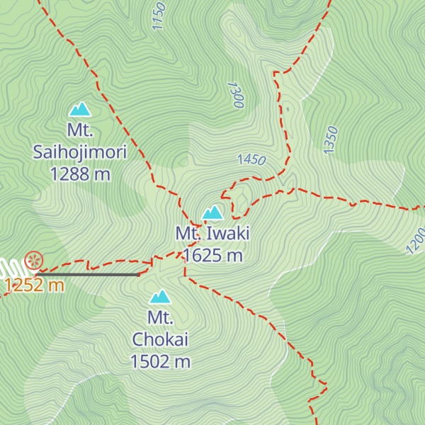 Map of Mt. Iwaki