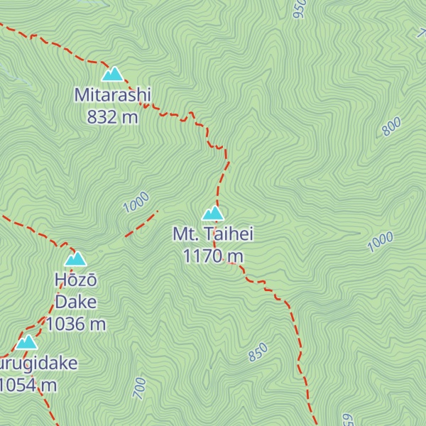Map of Mt. Taihei