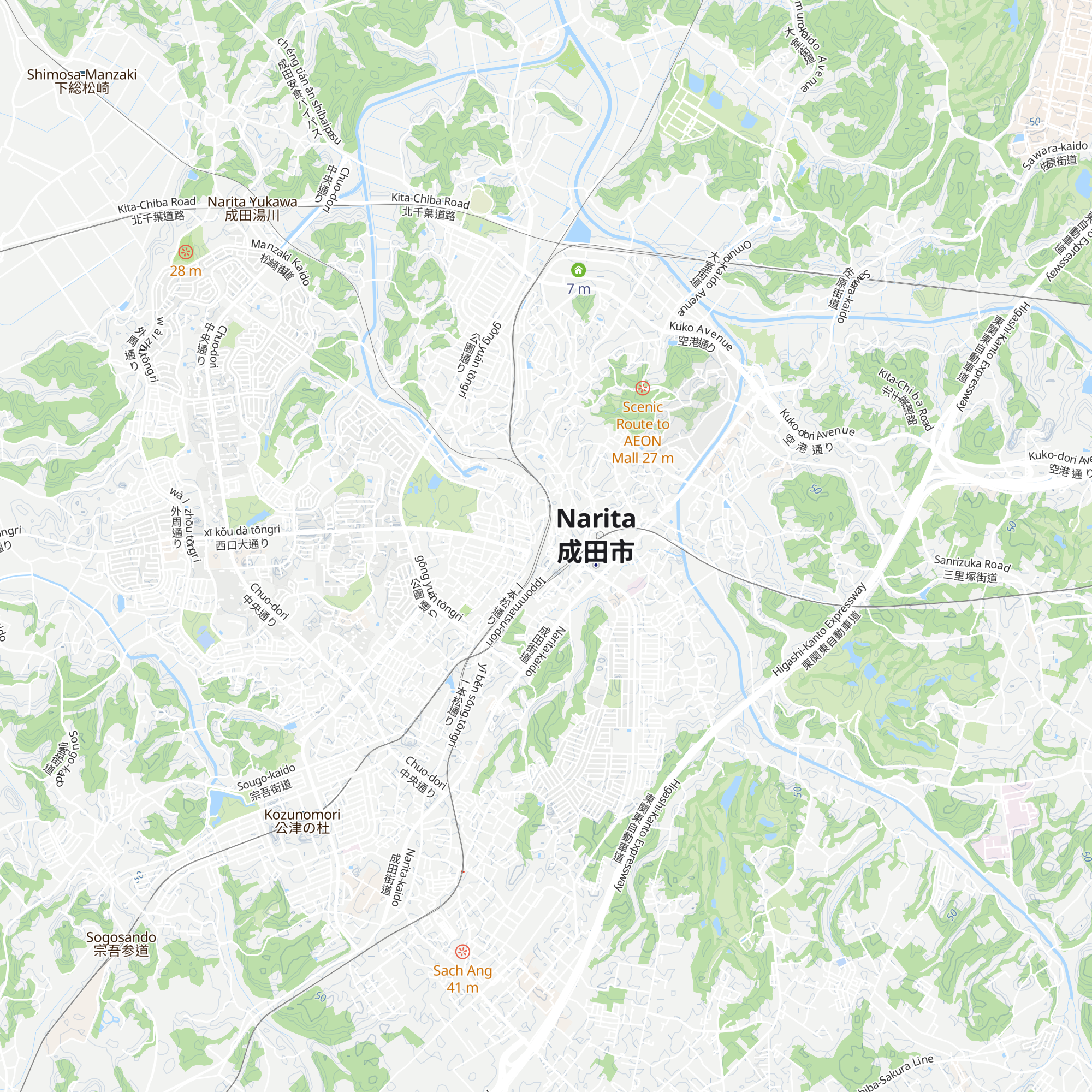 Narita City Tourist Information Office map