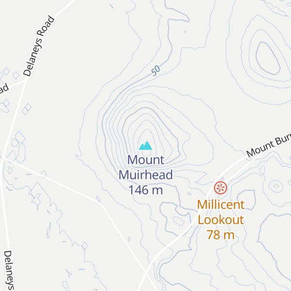 Map of Mount Muirhead