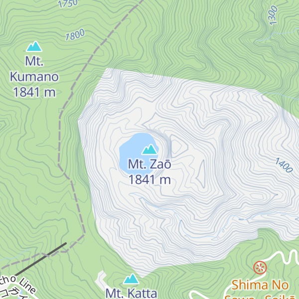 Map of Mt. Zaō