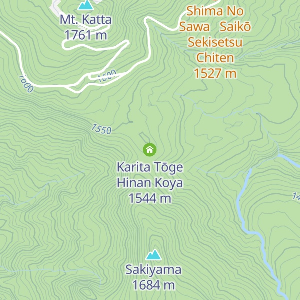 Map of Karita Tōge Hinan Koya