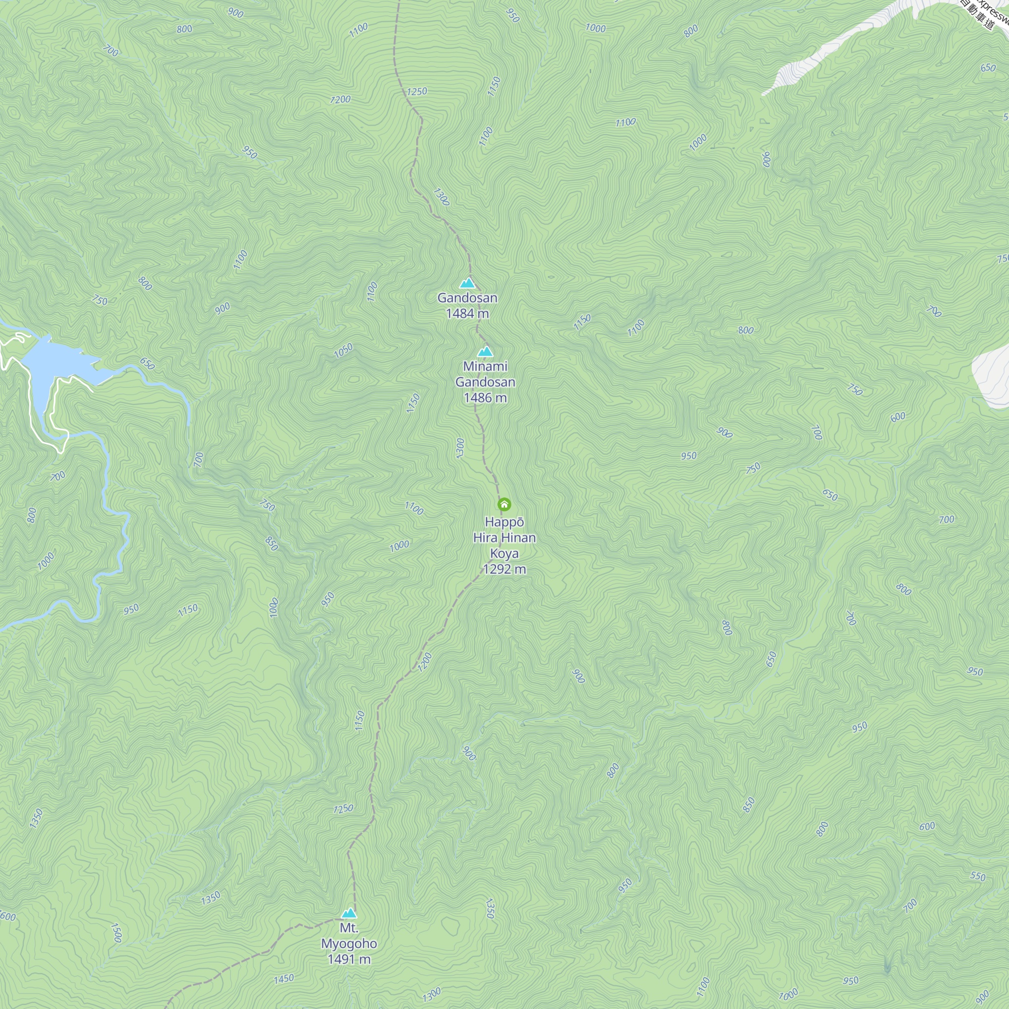Happō Hira Hinan Koya map