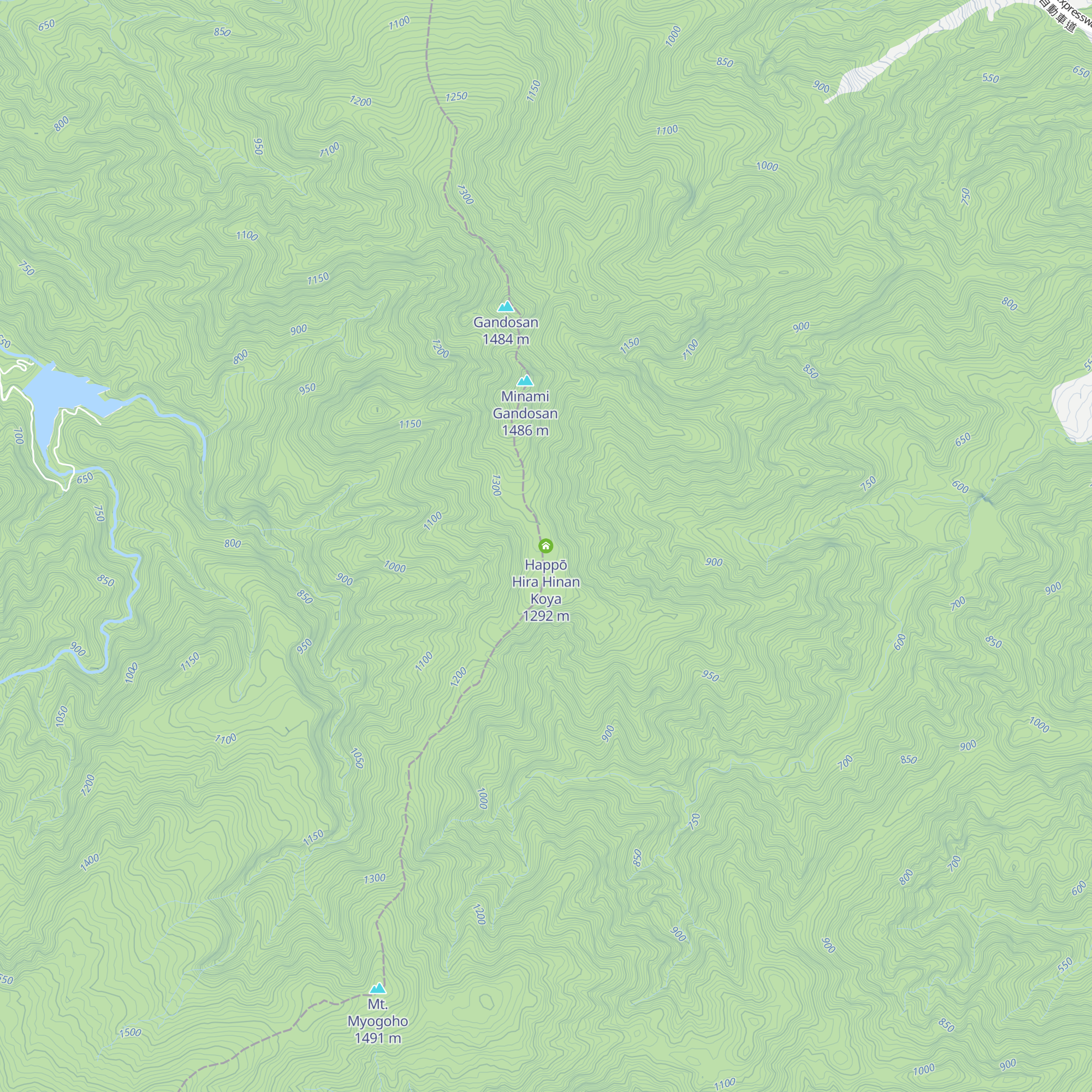 Happō Hira Hinan Koya map
