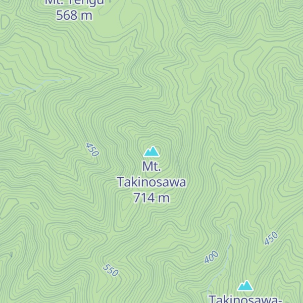 Map of Mt. Takinosawa