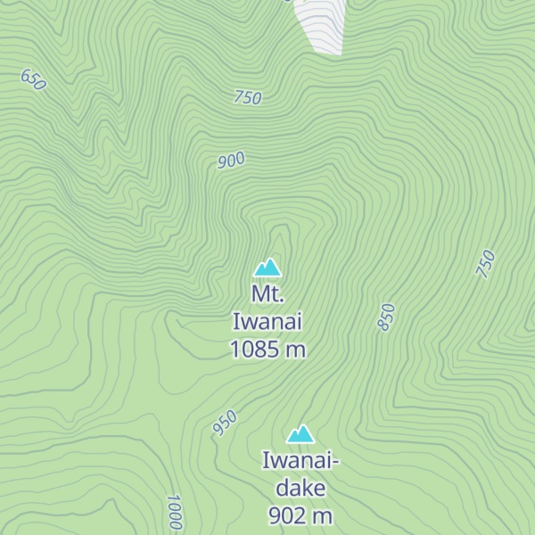 Map of Mt. Iwanai
