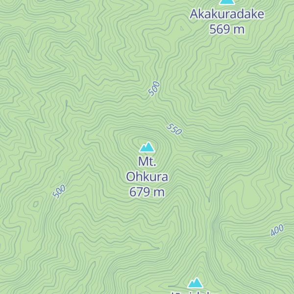 Map of Mt. Ohkura