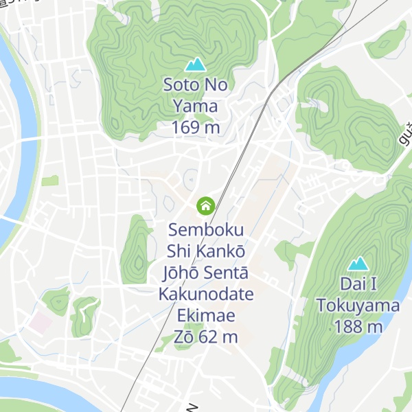 Map of Semboku Shi Kankō Jōhō Sentā   Kakunodate Ekimae Zō