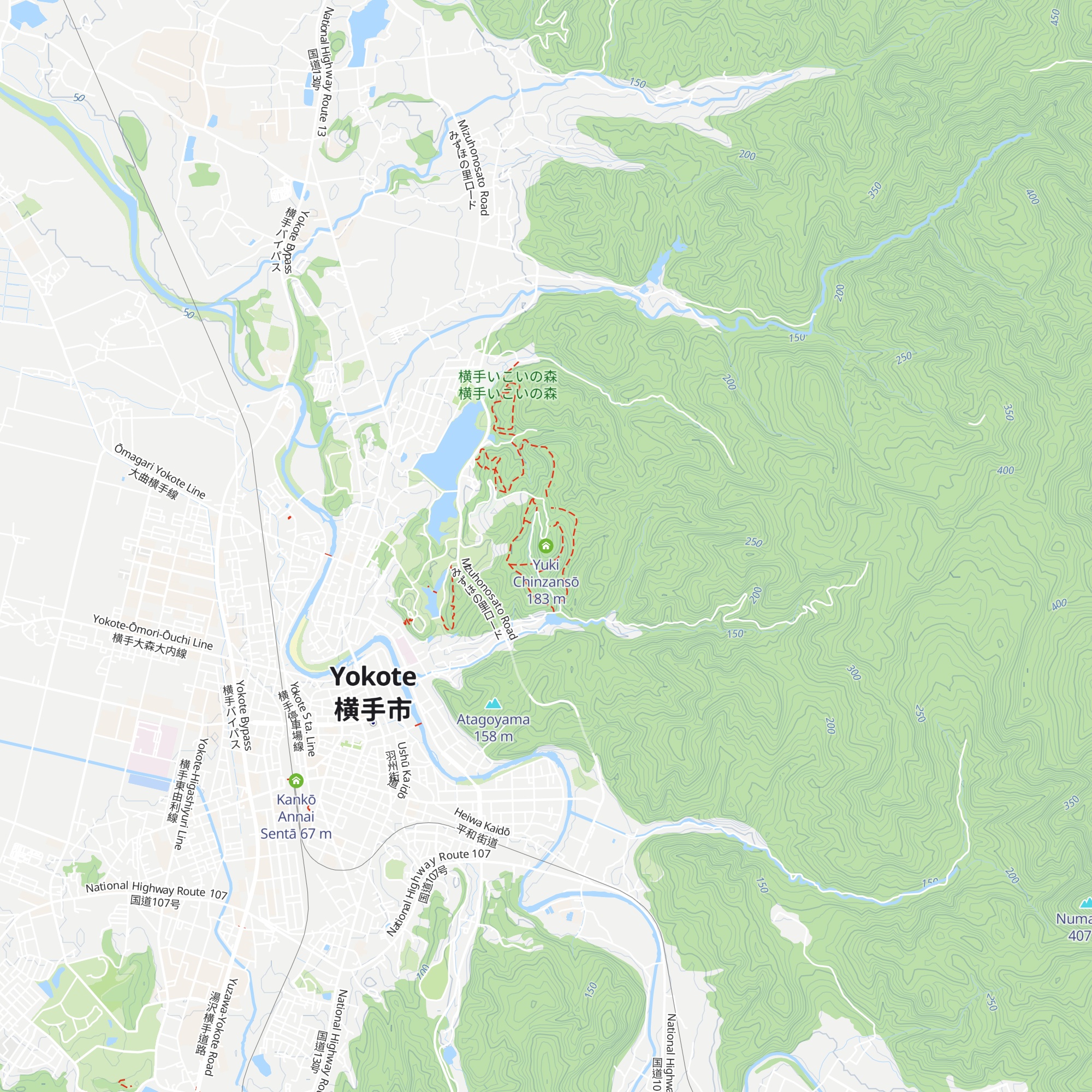 Yuki Chinzansō map