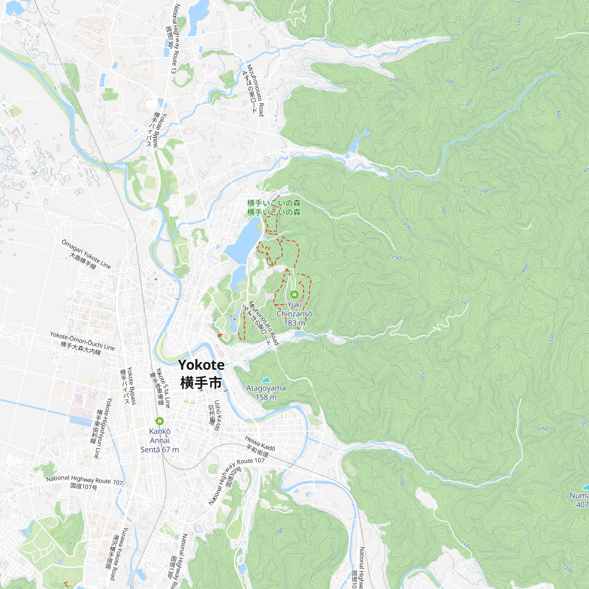 Yuki Chinzansō map