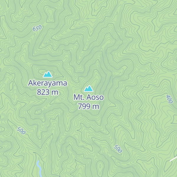 Map of Mt. Aoso