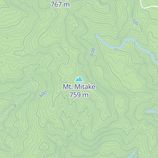 Map of Mt. Mitake
