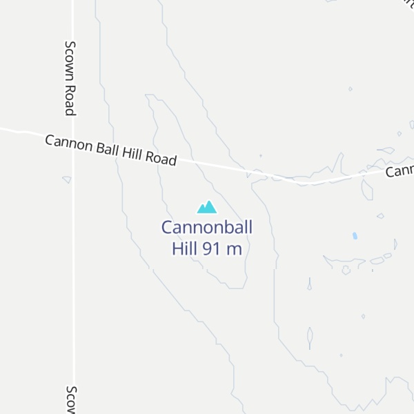 Map of Cannonball Hill