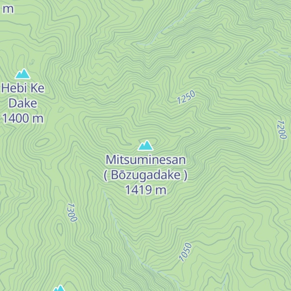 Map of Mitsuminesan ( Bōzugadake )