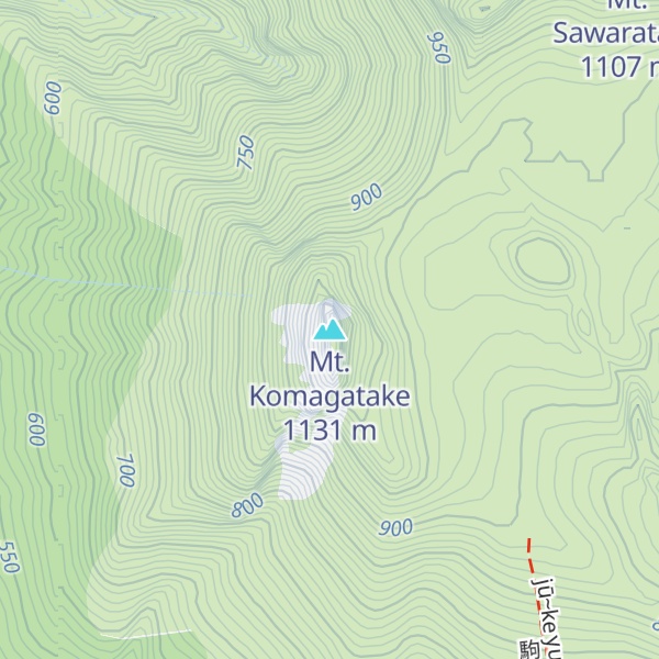 Map of Mt. Komagatake
