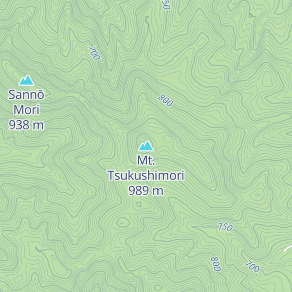 Map of Mt. Tsukushimori