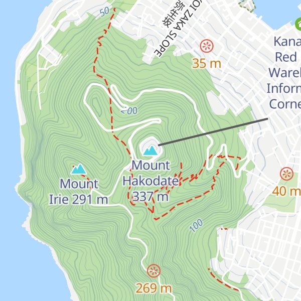 Map of Mount Hakodate