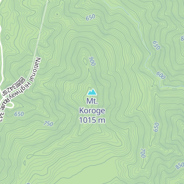 Map of Mt. Koroge