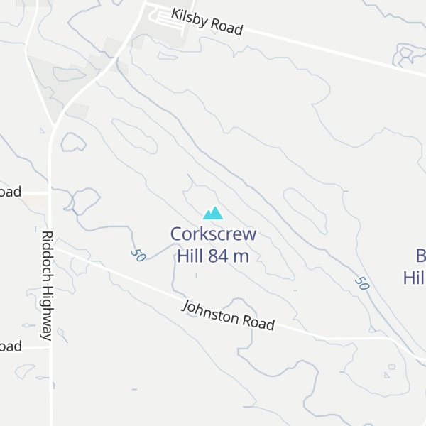 Map of Corkscrew Hill