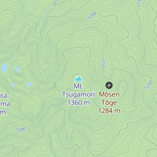 Map of Mt. Tsugamori